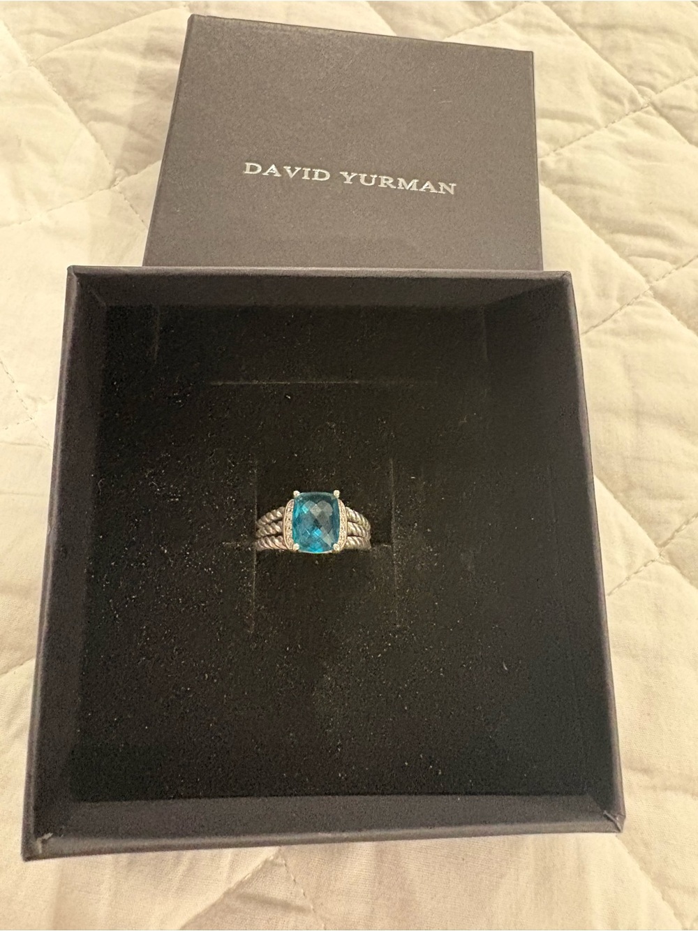 David Yurman Blue Topaz Ring